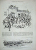 Old Antique Print 1885 Druggist'S Shop Pirot Nish Goritza Hills War East 19th