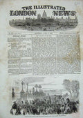 Antique Old Print Ref.978 Procession Houses Lords Commons 1854 Majesty Queen