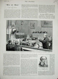 Old Antique Print 1893 London Chamber Arbitration Guildhall Albert Rollit 19th