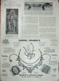 Original Old Antique Print 1901 Advertisment Gsmith Silversmith Mace Pancras