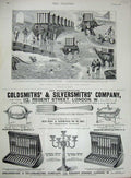 Original Old Antique Print 1896 Seaside Elephants Advertisement Gsmith Silver
