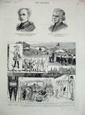 Old Antique Print School London 1883 Knighton Buckhurst Knollys Colenso 19th