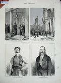 Old Antique Print 1878 Mayor Nottingham Prince Wales School Art Ristics 19th