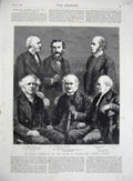 Original Old Antique Print 1878 General Assembly Free Church Scotland Edinburgh