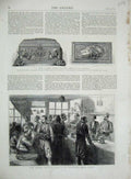 Original Old Antique Print 1887 Fez Shop Nisch Casket Prince Wales Sandringham