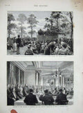 Old Antique Print 1881Hyde Park Entertainment Marquis Salisbury Northcote 19th