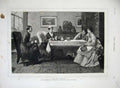 Old Antique Print 1876 Curate Tea-Time Ladies Table House Chairs Fine Art 19th