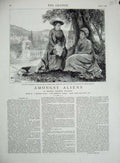Old Antique Print 1878 Frances Trollope Lucy Gnarled Olive Tree Luncheon 19th