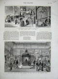 Original Old Antique Print 1879 French Lottery Salon D'Honneur Jewellery Prizes