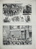 Old Antique Print 1880 Bishop Liverpool Pro-Cathedral Oberammergau Play 19th