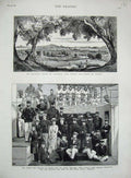 Old Antique Print Algeria Tunis 1880 Prince Wales Ship Beresford Osborne 19th
