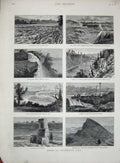 Old Antique Print 1880 Minnesota America Croix River Maiden Mississippi 19th
