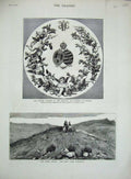 Original Old Antique Print 1879 Surkh Khotal Red Gnadamak Gen Wedding Germany