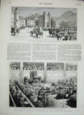 Old Antique Print 1880 Scottish Churches Holyrood Palace Robertson-Smith 19th