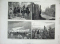 Original Old Antique Print 1876 Sandwich Islands Kingston Jamaica Icebergs War