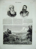 Old Antique Print 1877 War Varna Black Sea Shcamyl General Strecker Men 19th