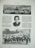 Original Old Antique Print 1877 Sanatorium Virginia Surrey War Constantinople