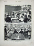 Old Antique Print 1877 Princess Wales Greece Mulligan Guards Osborne Ship 19th