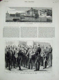 Old Antique Print 1882 Egypt Ras-El-Tin Palace Alexandria Mayors Mansion 19th