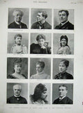Old Antique Print 1893 Comedie Francaise Drury Lane Theatre Sully Worms 19th