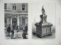 Original Old Antique Print 1880 Gladstone Downing Street Casket Dutch Army Gift