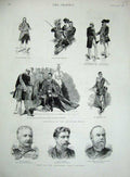 Original Old Antique Print 1889 Prussian Court Robes Bismarck Waldersee Goltz