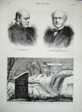 Old Antique Print 1879 Lightfoot Bishop Seccombe India Canada Rideau Fall 19th
