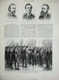 Old Antique Print 1877 Cambridge M'Alister Gibbons Rowe Hungarian Student 19th