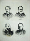 Old Antique Print Earl Fingall Wenlock Marjoribanks Firth 1882 Parliament 19th