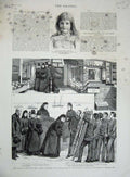 Original Old Antique Print 1889 Archduchess Elizabeth Hospital Ship Osborne Bay