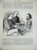 Old Antique Print 1877 Associates Royal Academy Stone Ouless Graham Men 19th
