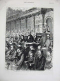 Original Old Antique Print 1875 State Visit Judges St Paul'S Cathedral Fine Art