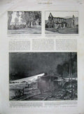 Old Antique Print 1901 Armoured Train Ubique Brugspruit Tintern Abbey War 20th