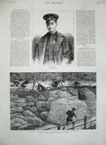 Original Old Antique Print 1889 King Alexander Servia Himalayas Monkeys Murree