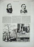 Old Antique Print 1875 Diptheria Woolwich Huts Common Philip Margary War 19th