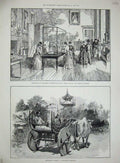 Old Antique Print 1887 Burmah Phoongye Carriage Jubilee Gift James Palace 19th