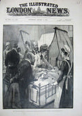 Old Antique Print 1890 Prince Wales Evelina Hospital Children Southwark 19th