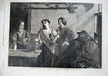 Original Old Antique Print 1861 Florizel Perdita Women Kensington Museum Art