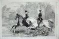 Old Antique Print 1859 Prince Princess Frederick Prussia Horses Country 19th