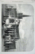 Old Antique Print 1865 St Patricks Cathedral Dublin Ireland Architecture 19th