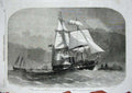 Old Antique Print 1857 Ship Frigate Gun-Boats Portsmouth Harbour Nimrod 19th