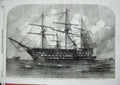 Old Antique Print 1854 Trafalgar Retribution Siege Sebastopol War Ships 19th