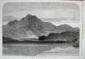 Original Old Antique Print 1869 Queen Scotland Ben Venue Loch Achray Trosachs