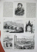 Old Antique Print 1885 Ballater Bridge Deeside Queen Scotland Prendergast 19th