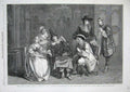 Original Old Antique Print 1867 Scene Molieres Medecin Malgre Lui Art Brighton