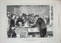 Original Old Antique Print 1871 Royal Academy Arts Book Men Painting Victorian