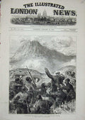 Original Old Antique Print 1878 Shipka Pass Death Lehmann Pasha Trenches Siers