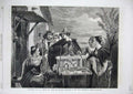 Old Antique Print 1865 Autolycus Travelling Salesman Women Kensington Art 19th