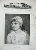 Original Old Antique Print 1890 Von Broecker Fine Art Portrait Fanny Young Girl