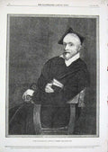 Original Old Antique Print 1857 Portrait Titian'S School Master Moroni Fine Art